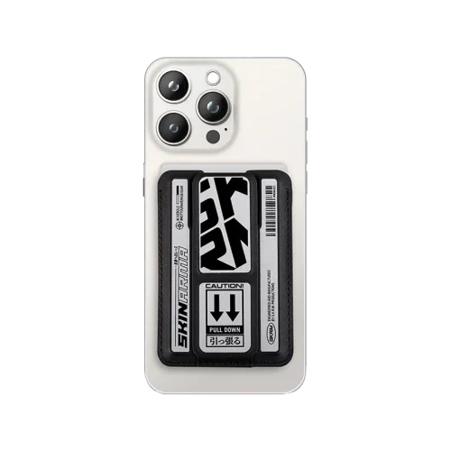 Skinarma Kado Mag-Charge Card Holder With Grip Stand - Chrome - Tashqila Skinarma Kado Mag-Charge Card Holder With Grip Stand - Chrome - Tashqila
